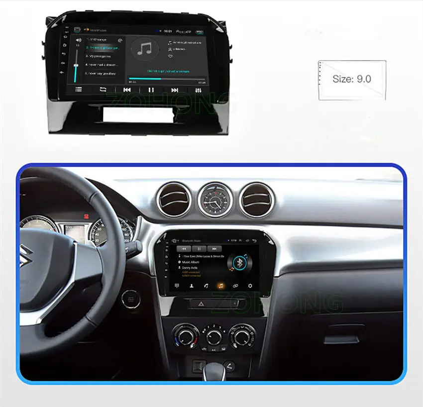 Flash Deal 2.5D 9 inch Android 9.0 Car DVD Multimedia Player For Suzuki Vitara 2015 2016 2017 2018 2019 GPS Navigation radio BT WIFI MAP 0