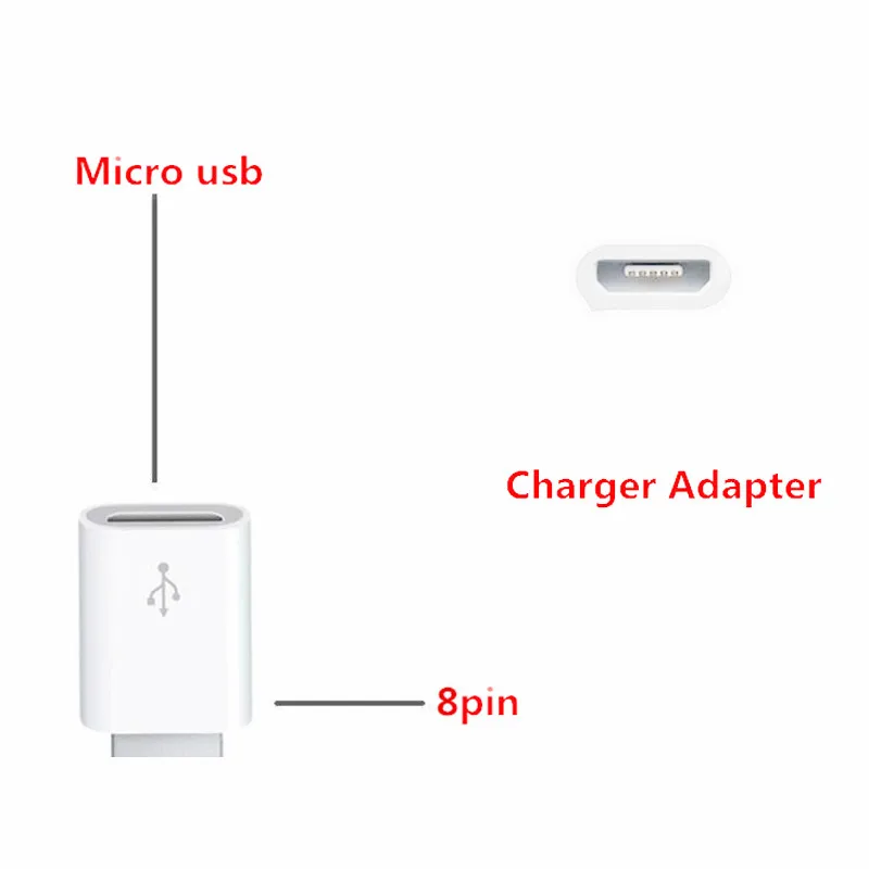 3 шт. Micro USB до 8 Булавки адаптер для iphone 8 7 6 6 S плюс 5 5S 5C se х конвертер Зарядное устройство 8 Булавки Женский адаптер для Android IPhone