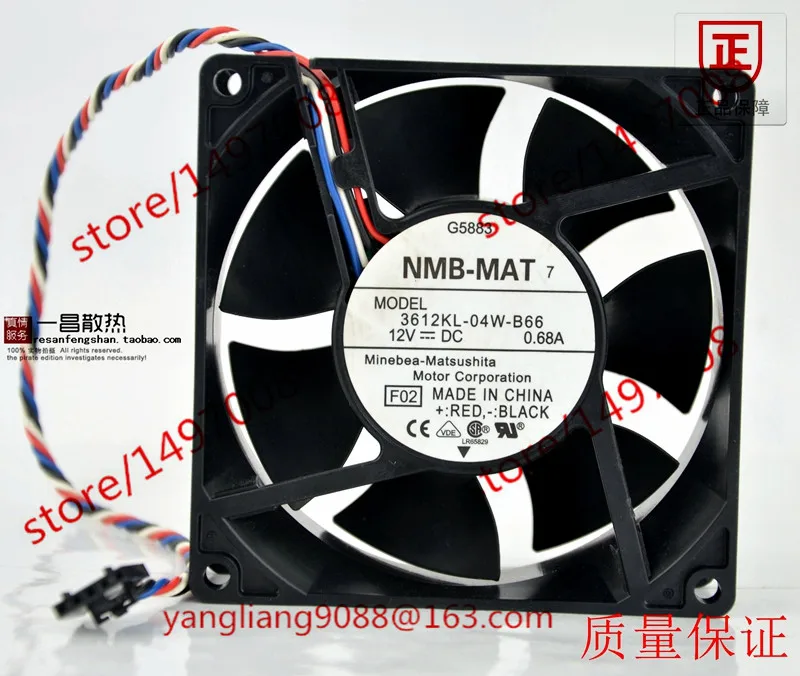 

NMB-MAT 3612KL-04W-B66 F02 DC 12V 0.68A 90x90x32 мм вентилятор охлаждения сервера