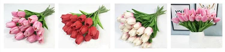 Йо Чо ПУ мини тюльпаны Флорес искусственные настоящие Свадебные букеты Tulipany искусственные цветы для дома вечерние белые цветы