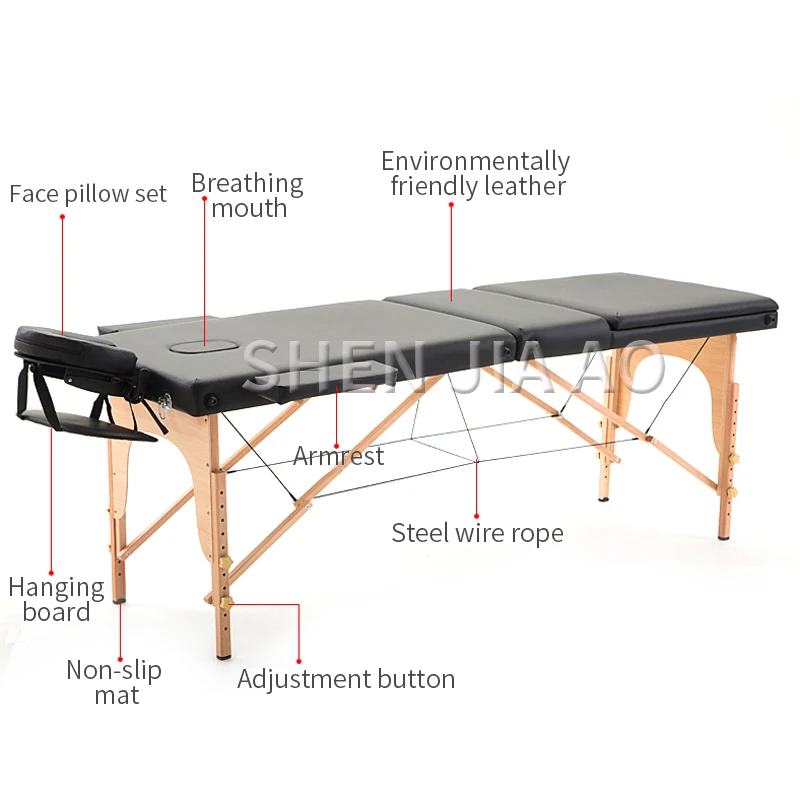 Складная Многофункциональная массажная кровать, китайская медицина, массаж, специализированный медицинский массаж, терапия, кровать, усиленная массажная кровать, 1 шт