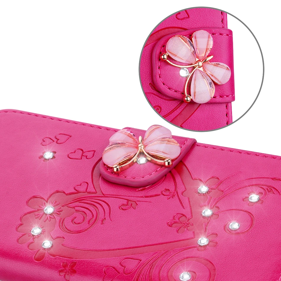 Jewelled Phone Cover For iPhone 11 Pro XS Max Xr X PU Leather Flip Case For iPhone 5s SE 2020 6s 7 8 Plus iPod Touch 5 6 Coque iphone 8 cardholder cases