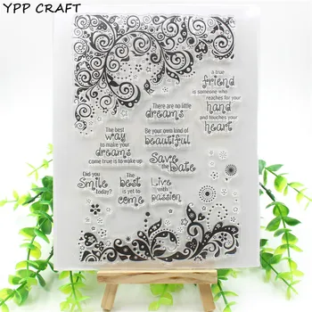 

YPP CRAFT Live With Passion Transparent Clear Silicone Stamp/Seal for DIY scrapbooking/photo album Decorative clear stamp 762
