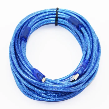 

Bochara 10m 33ft Micro USB 2.0 Data Cable USB Type A to Mirco USB 2.0 Male Dual Shielding(Foil+Braided inside) Transparent Blue