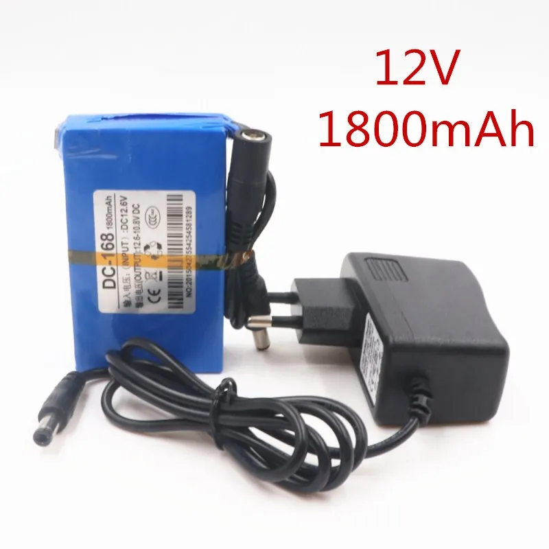 

New Durable DC 12V 1800 MAH Li-ion High Capacity Large Rechargeable Battery Great Li-ion Battery For Camera Backup Drop Shipping