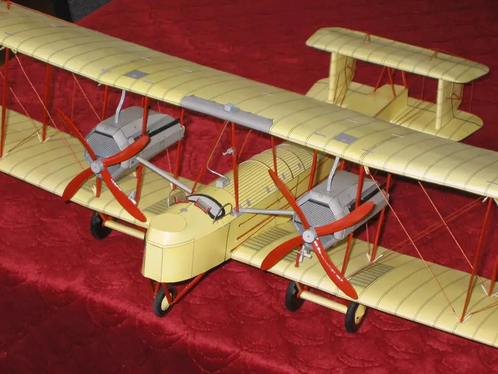 Бумажная модель сделай сам британский бомбардировщик Vickers vimy'' WW I Boy