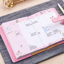 Кожаный блокнот, школьный толстый блокнот, 146 листов, бумага, милый дневник, еженедельник, 36 к, цветные, внутри страницы, канцелярские принадлежности, подарок