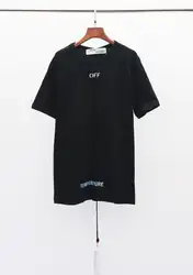 OFF-WHITE C/O VIRGIL ABLOH OW 19ss уличная Аватар стрела печать мужская женская футболка с коротким рукавом большой размер s-xl