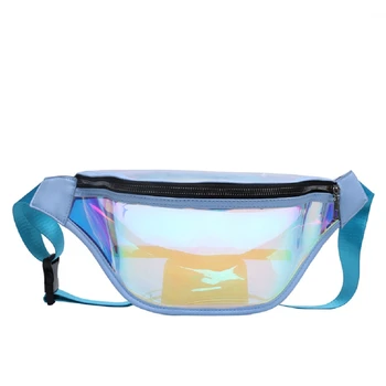 

Stylish Womens PVC Laser Transparent Travel Waist Pack Fanny Chest Packs Festival Money Belt Wallet Pouch Bags