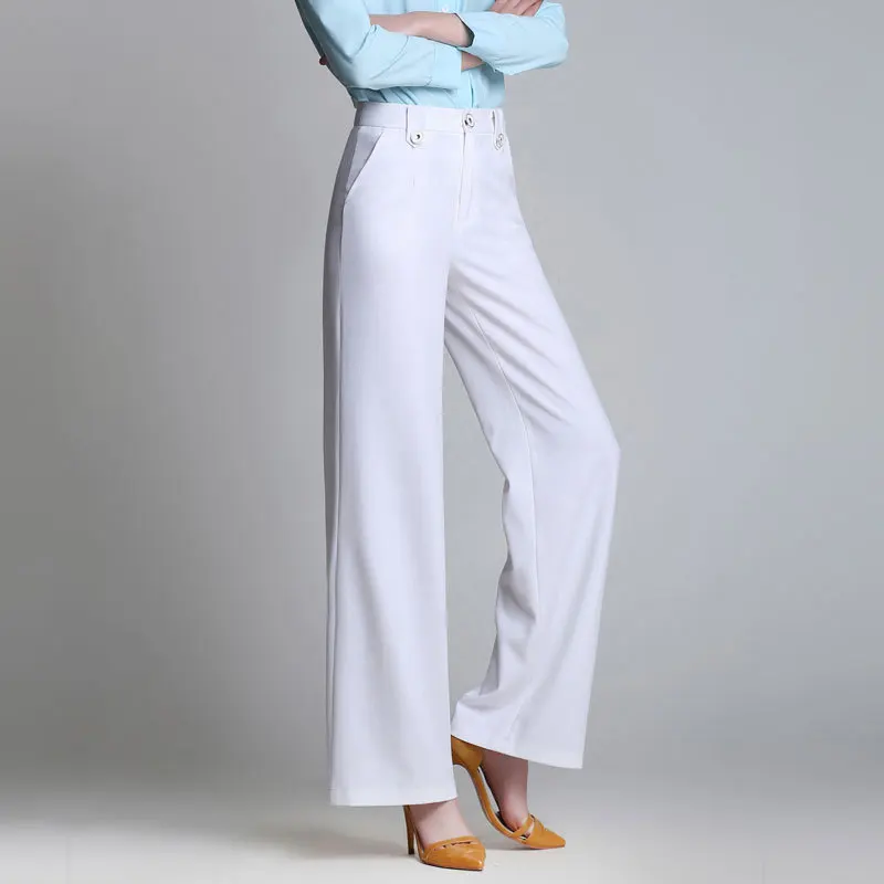 Aliexpress.com : Buy Ladies Wide Leg Straight Pants Women