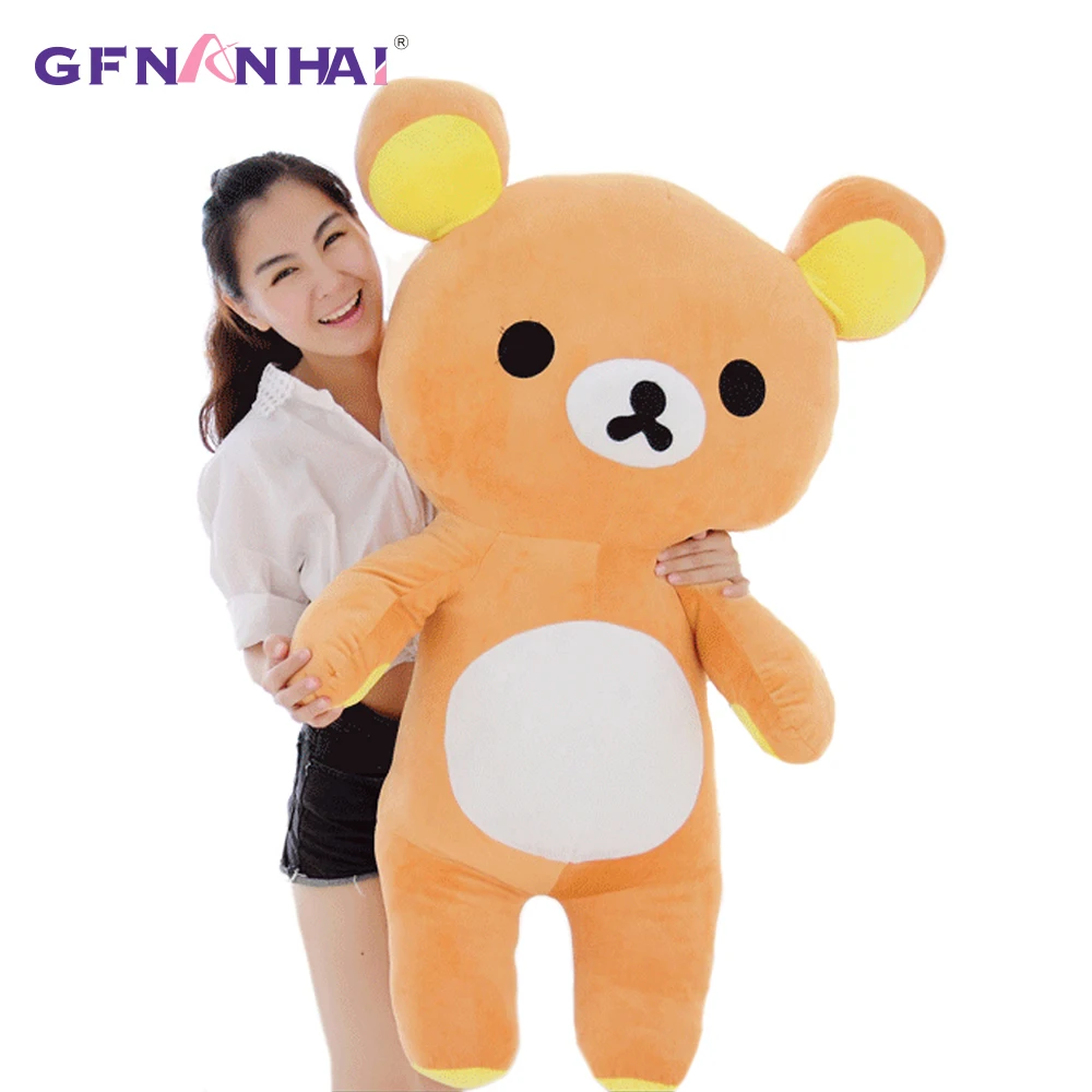 1pc Huge size 60/80cm San-x Rilakkuma Relax Bear Lovely Stuffed Toys Cute Soft Pillow Plush Toy Doll Gifts for Children
