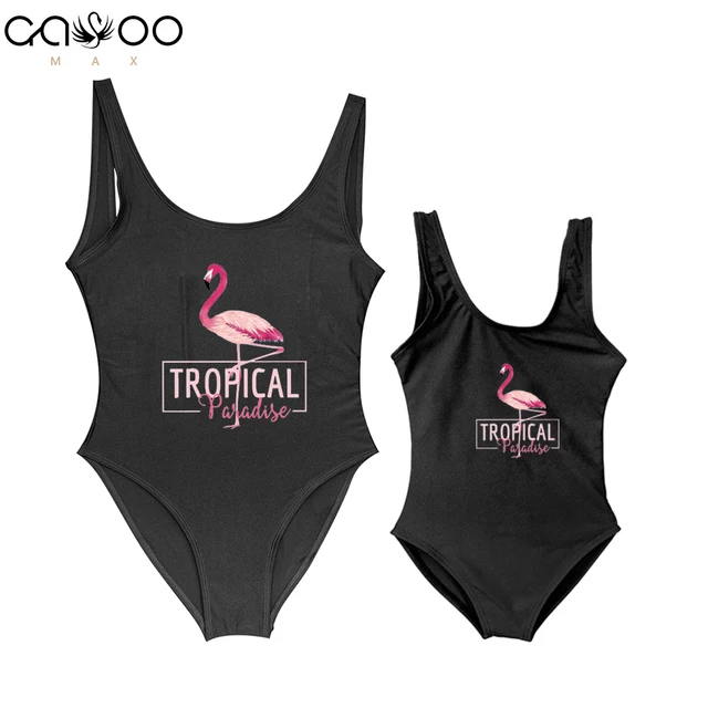 {Excellent|Wonderfull|Very Good|Very Recommended} 2019 Mom And Children Daughter Flamingo Tropical Paradise Cute One Piece Swimsuit Women Baby Girl Swimwear Bathing Suit Swimsui Discount Price