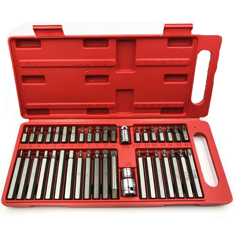 40 шт. Torx Star Spline шестигранный ключ торцевой бит 3/8 & 1/2 набор дисков|Гаечный ключ| |