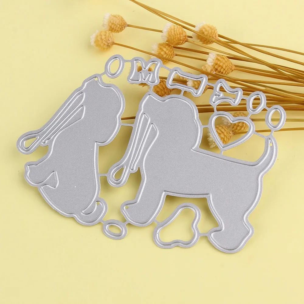 

Cute Dog Metal Cutting Dies Stencils for DIY Scrapbooking 2019 New Arrival Animal Die Fustelle Embossing Craft Stamp Dies