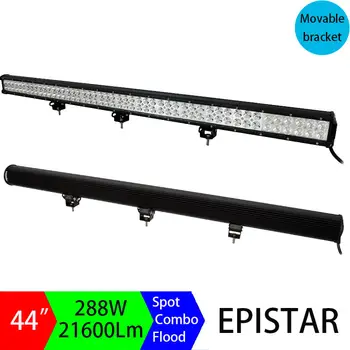 

44" inch 288W LED Light Bar Combo Beam for Truck AWD 4X4 ATV SUV UTE 4WD Pickup Off Road 12V 24V Bumper Auxiliary Light Wire