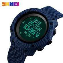 Мужские часы с шагомером Калорий Цифровые спортивные часы мужские водонепроницаемые обратного отсчета компас светодиодный часы мужские reloj hombre SKMEI