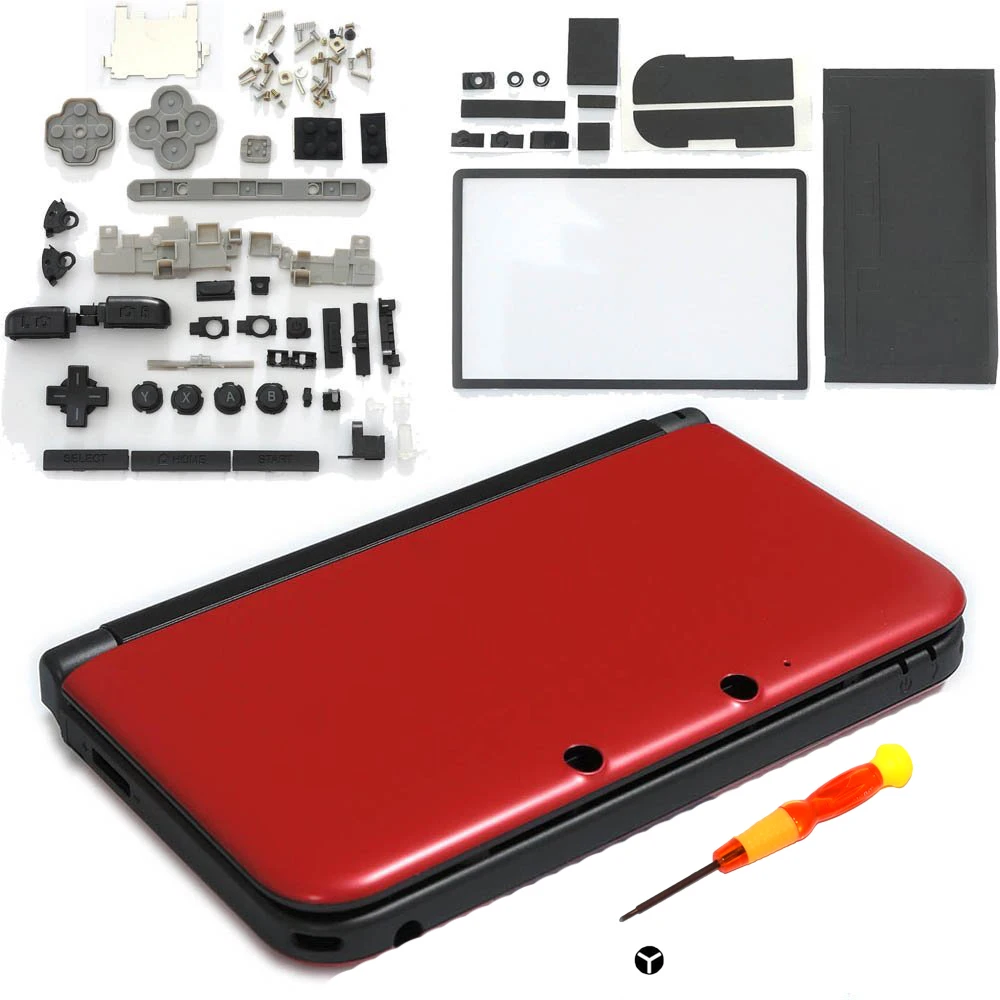 Полный корпус, чехол, лицевая панель, набор, ремонтная часть, полная замена, отвертка для nintendo 3DS XL