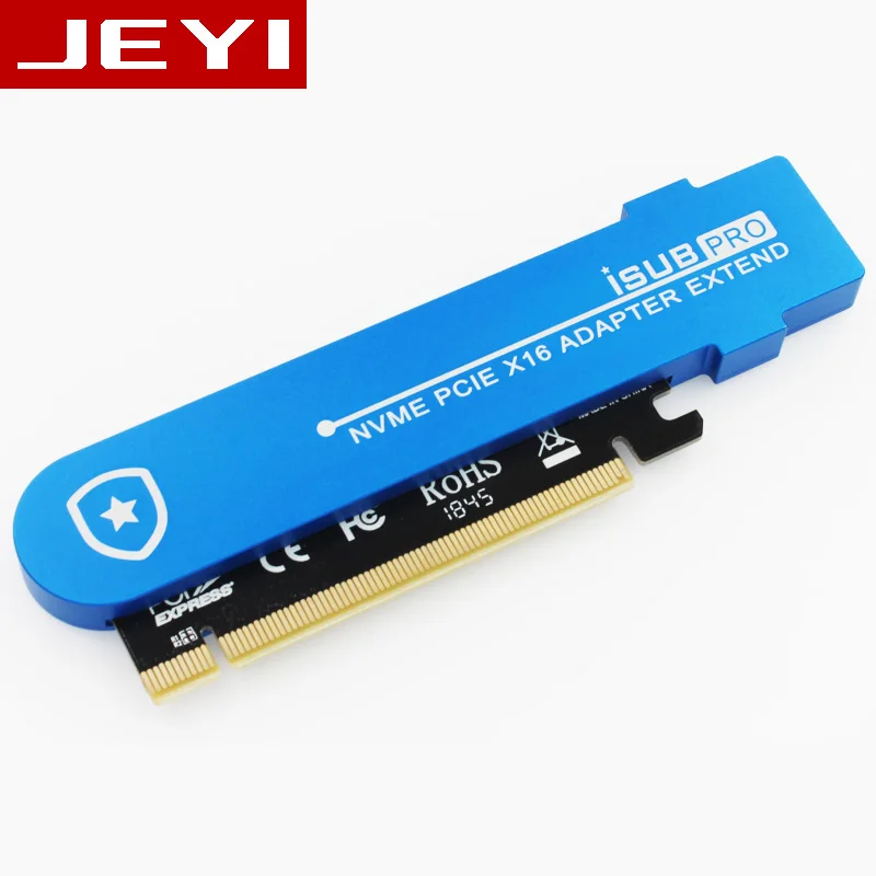 JEYI iSUB PCIE3.0 NVME адаптер x16 PCI E полная скорость M.2 2280 алюминиевый лист