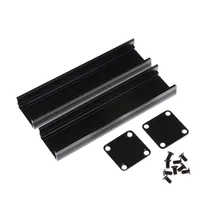 1Set Black Extruded Aluminum Case Enclosure Electronic Project Case for PCB Extruded Aluminum Box 100x25x25mm