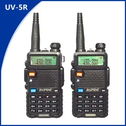 2 шт. BAOFENG UV-5R Walkie Talkie 10 км UHF VHF Dual Band Любительское CB Любительское радио КВ трансивер UV5R Talki Wlki UV-82 професси