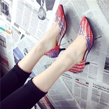 2016 new all-match pointed sexy fine with sandals in summer in Rome Korean high heels hollow shoes single shoes