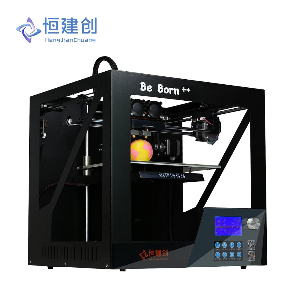 

Be Born E2 3D Printer Plus Size Double Nozzle Two-color High Precision High Performance Multi Languages 3D Printer