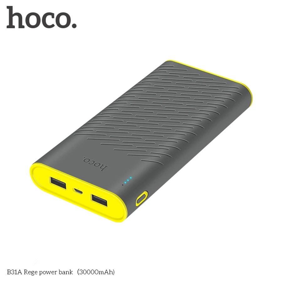 HOCO B31A Power Bank 30000mAh 18650 Portable External Battery Charger Universal Mobile Phone PowerBank 30000mAh Fast Chargers