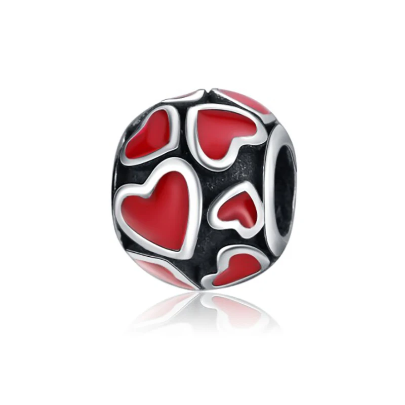 

Fit Pandora Charms Silver 925 Original Bracelet Jewelry Valentine's Day Mary Poppins Bijoux Sieraden Wicca Red Beads ENM554
