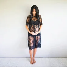 Bear Leader Maternity Dress 2018 New Summer Maternity Party Photography Black Lace Pregnancy Dresses Swimsuit Blouse