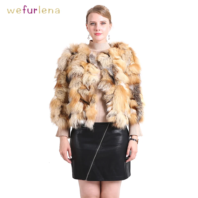 

Short Red Fox Fur Genuine Coat Real Natural Fox Fur Waistcoats Winter Fur Jacket Women Clothes Fur Coats for Female