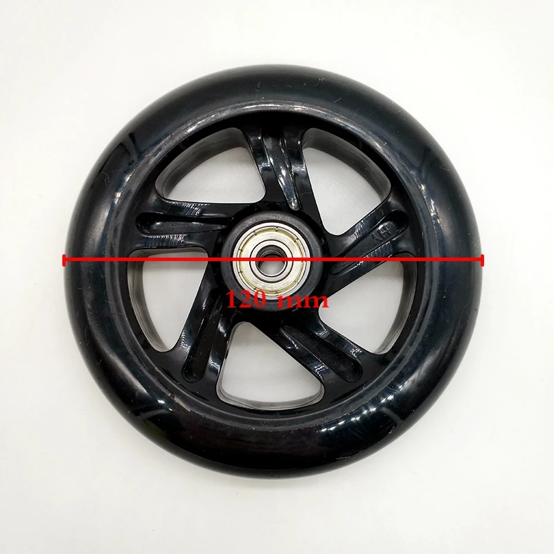 free shipping scooter wheel black 125*24 mm 120*24 mm 2 pcs/lot bearing abec-7 free shipping scooter wheel black 125*24 mm 120*24 mm 2 pcs/lot bearing abec-7