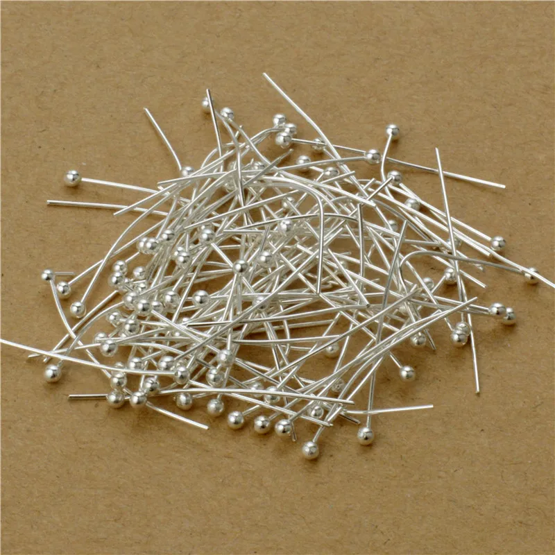200 Pcs Silver Plated Ball Head Pins Findings For DIY Jewelry Making