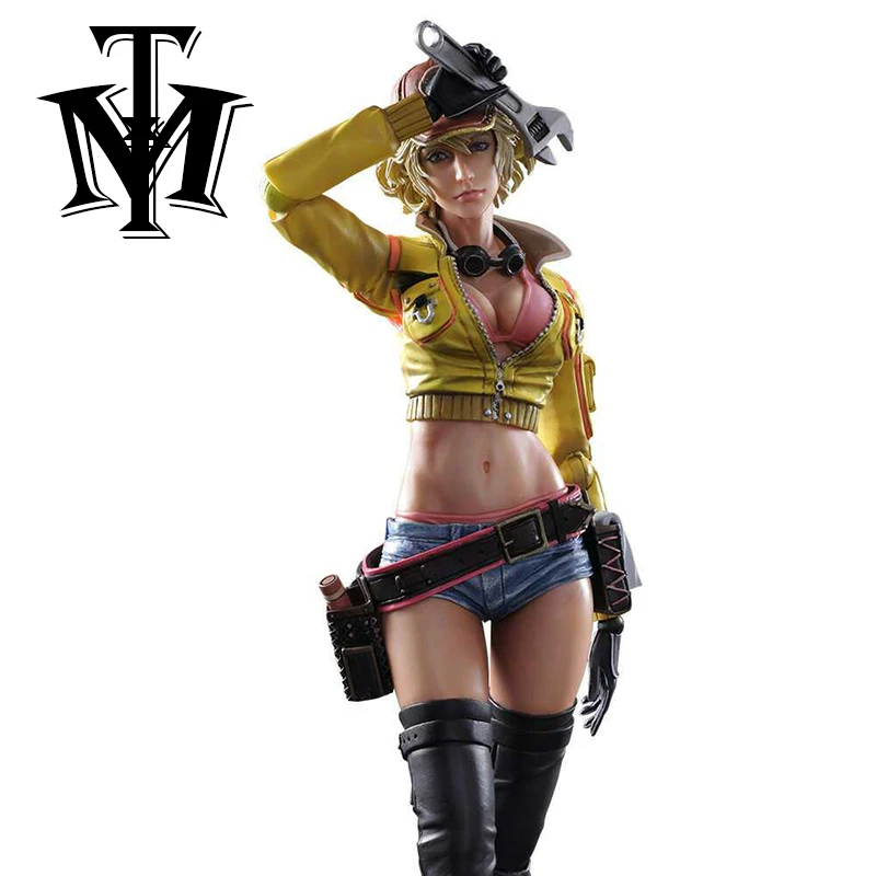 

Anime Final Fantasy XV Machinist Cindy Aurum sexy Action Figure Playarts Kai Toy Collection Model Play arts FF15 Retail box