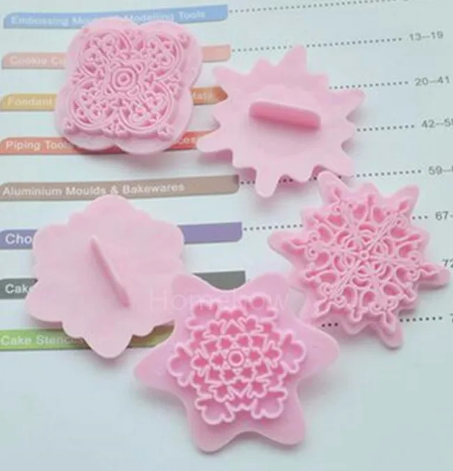 5pcs flower cake molds 2 j