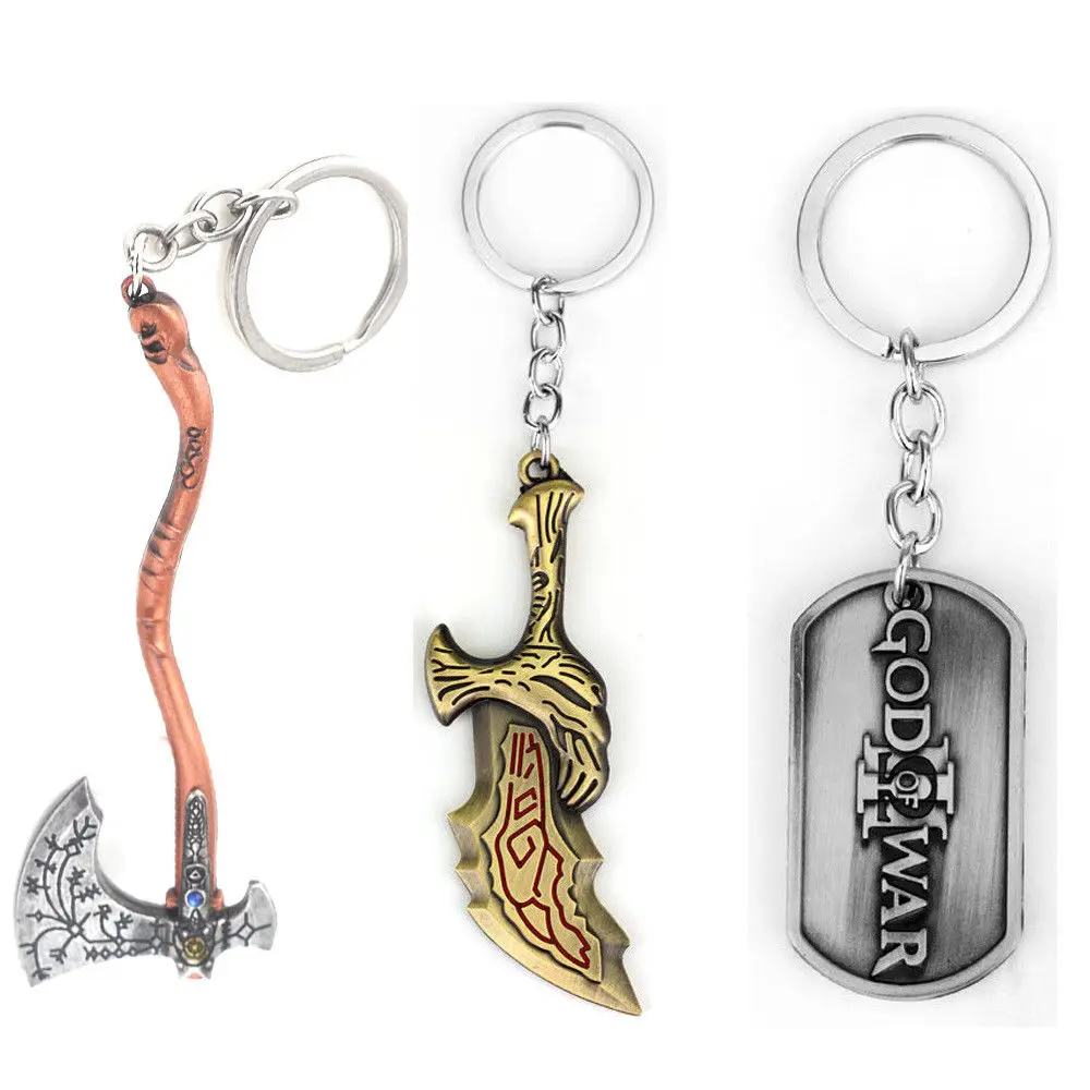 

God of War Keychain Keying Kratos in Ares Weapons Knife Sword Toy Figure