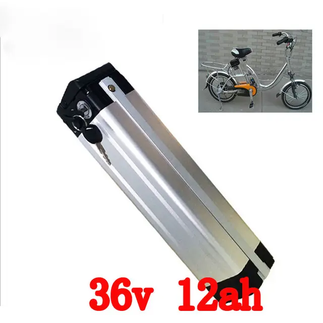 Cheap 1000 times cycle Lifepo4 battery 36V 500w Electric Bicycle Battery 36V 12AH LiFePO4 Battery with Silver Slim Aluminium Case