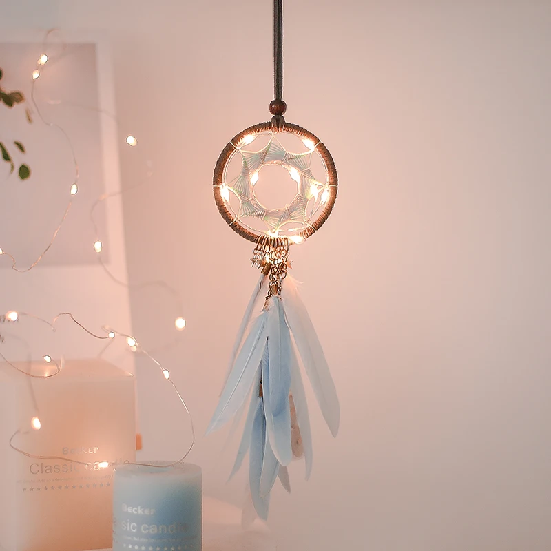 Nordic small dream catcher car dream catcher handmade dreamcatcher white moon dreamcatcher gift for girls for kids for women