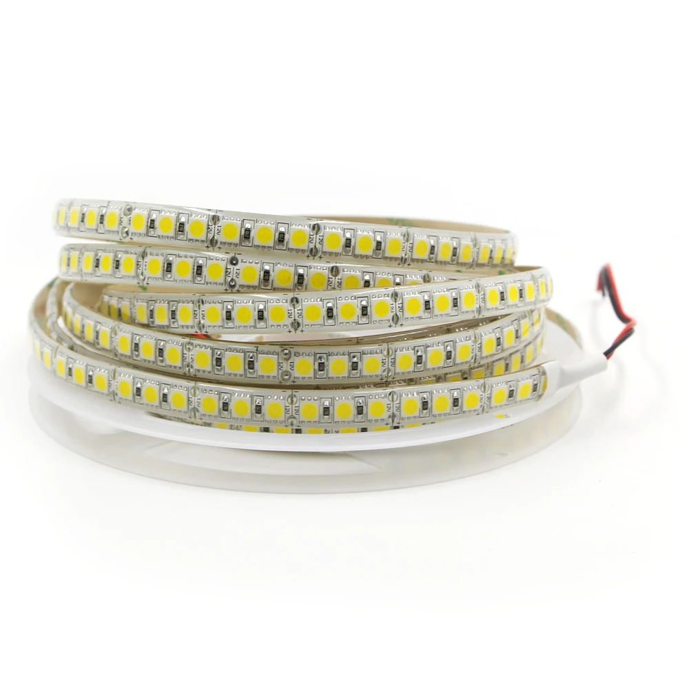 120 светодиодный/м светодиодный светильник лента 24 в 12 В 5050 5054 SMD белый теплый 1 м 2 3 4