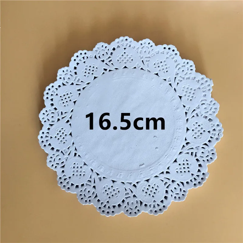 100 шт 11,5 см, 16,5 см, 21,5 см Экологичные смазочные белые круглые кружевные бумажные салфетки свадебные украшения стола подставка для торта