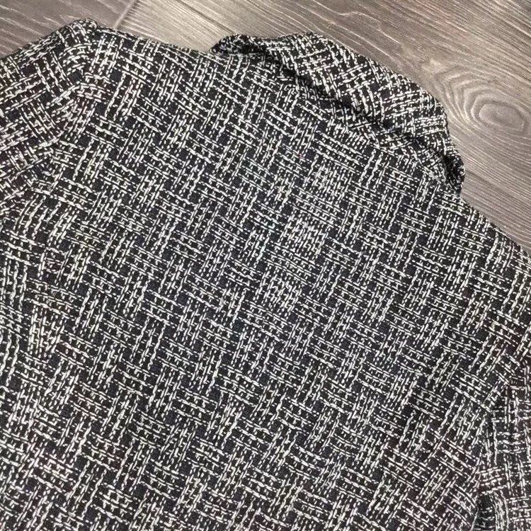 Brand new 2019 autumn plaid blazers coat Chic women's elegant tweed jackets coat A364