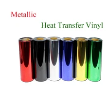 6 цветов металлическая теплопередача виниловая футболка виниловая одежда пленка для плоттера резак одежда HTV 50 см x 80 см