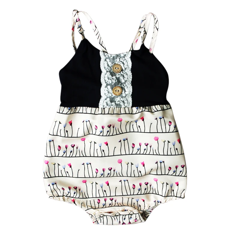 

Newborn Baby Girls Lace Sleeveless Romper Cotton Jumpsuit Outfit Sunsuit Flower Clothes 4-24M