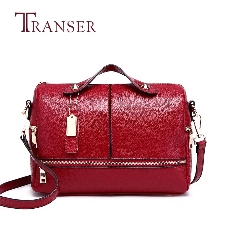 

TRANSER High Quality Women Handbag Messenger Tote Bags Famous High Quality Shoulder Bag Leather Crossbody Famous Designer b30 35