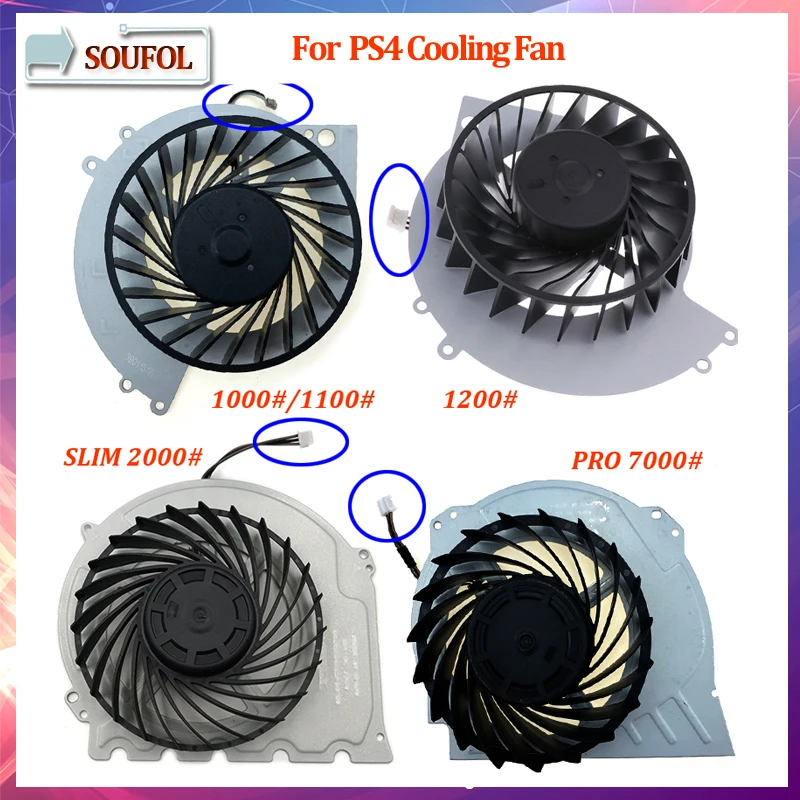 

Console Internal Cooling Fan Replacement Built-in Cooler Fans Heatsink For Sony PlayStation 4 PS4 1000 1100 1200 2000 Pro 7000#
