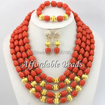 

New Wedding Crystal Jewelry Set Pretty Nigerian Beaded Jewelry Set Free Shipping BN147