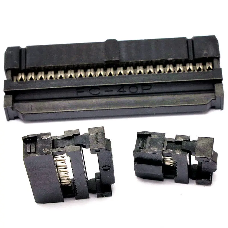 

10Pcs 2.54mm Female Header IDC Connector FC-6/8/10/14/16/20/26/30/34/40/50P