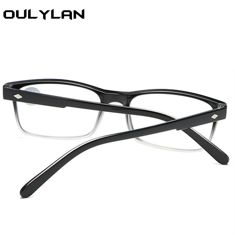 Oulylan Women Vintage Reading Glasses Rectangle Reader Fashion Eyeglasses Men Anti-blue light prescription Hyperopia Glasses