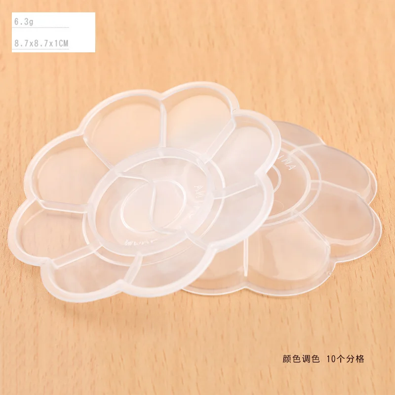 

5pcs In One Package Transparent Nail Art Palette For Nail Art Manicure 8.7*8.7*1cm PP-D189