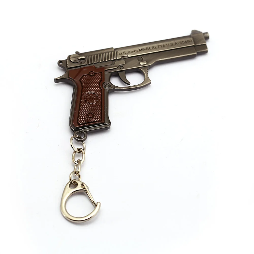 

llaveros Key Chain Ring Gun Model Weapon Keychain For Mens Chaveiro Porte Clef Car Bag Sleutelhanger Charm Decoration Jewelry