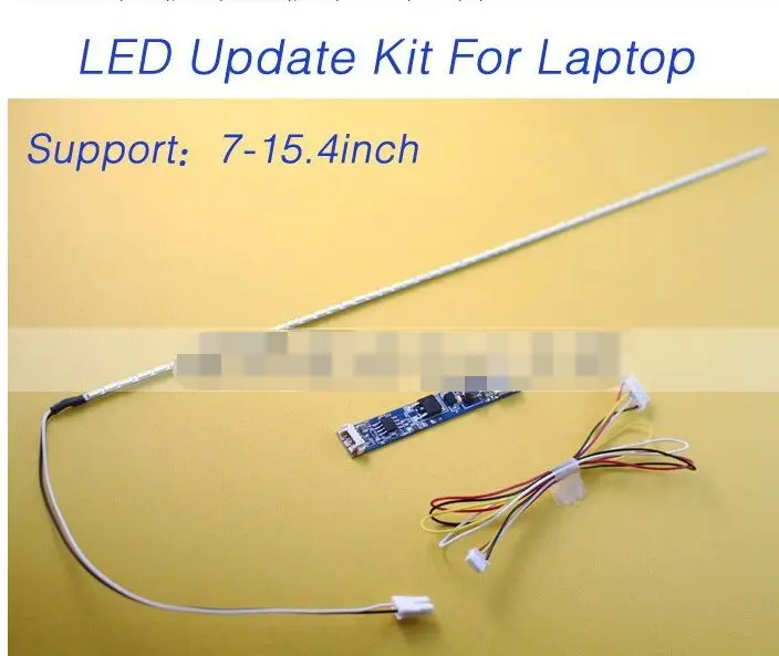

LCD Laptop Dimable LED Backlight Lamps Adjustable Light Update Kit Strip+Board 9-25V Input Free Shipping